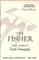 Fisher CUSTOM-ELECTRA-2 - Owners Manual 